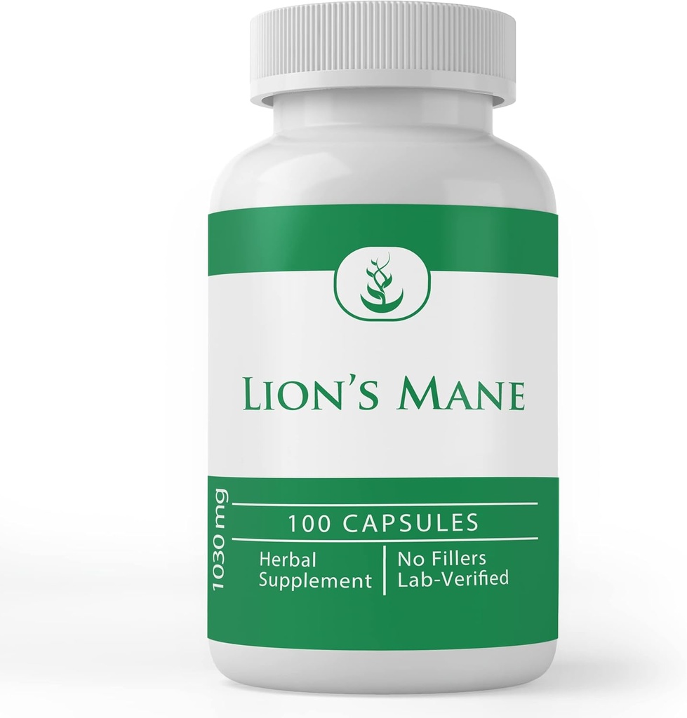 PURE ORIGINAL INGREDIENTS Lion's Mane, (100 Capsules) Her zaman Saf, Hiçbir Katkı veya Ayırmalar, Lab TY
