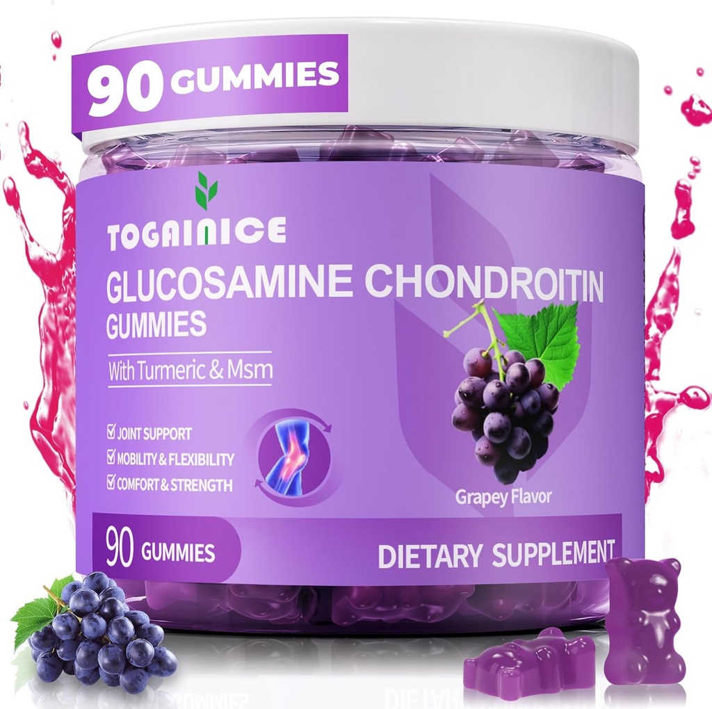 Glucosamine Chondroitin ile ortak destek, Sugar Free, 1500 mg Ekstra Kuvvet MSM & Turmeric (90 Kont)