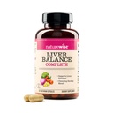 NatureWise Liver Balance Detox Supplement - Triple Repair Formula with Milk Thistle, Dandelion, Turmeric, Artichoke, Reishi Mushroom & Kudzu, Vegan - 60 Capsules[30-Day Supply]