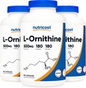 Nutricost L-Ornithine 500 mg; 180 Capsules (3 Şişe)