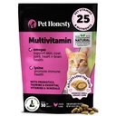 Cat Multivitamin Crunchy & Creamy Chews - Cat Health + Immune, Ortak Destek, Skin & Coat, & Digestion - Vitamins with Omega 3s, Lysine & Probiyotiks (30 Day Supply)