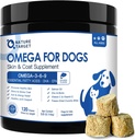 Köpekler için Omega 3 Balık Yağı, EPA & DHA Fatty Asits ile Dövme ve Anti Shedding, Hot Spots Tedavisi - Hip & Ortak Destek - 120ct