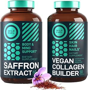 WILD FUEL Vegan Collagen Builder και Saffron Extract Vegan Bundle