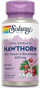 SOLARAY One Daily Hawthorn Extract Supplement, 600 mg | 30 Count