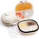 Zannaki Pill Case Portable Small Weekly Travel Pill Organizer, Pocket Purse Bag için Sevimli Moisture Kanıt Pill Box Sahibi, Günlük Mini Pocket Eczanesi Tıp Konteyneri Vitamin için, Fish Oil, Supplement