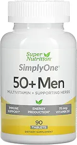 SuperNutrition JustOne Multi-Vitamin for Men 50+, 90 Count (Pack of 1)