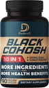 Black Cohosh Supplement - Menopause & Immune Health için 3 Ay - 12 Potent Herb'in Ölmesi, Chasteberry, Wild Yam, Red Clover, Black Pepper & Diğerleri - 90 Vegan Capsules