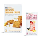 Munchkin® Milkmakers B Vitamin & Süt Butle, 14 Kont ve Lactation Cheddar Crisps for Emziring Moms with Oats and Flax, 6 Kont