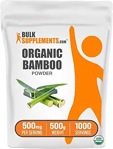 BulkSupplements.com Organik Banyo Toz - Silica Supplements, Wine Supplement - Gluten Free, 500 mg per Service, 500g (1.1 lbs) (Paket 1)
