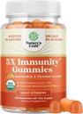 Φύση Χειροτεχνία Vegan Organic Immune Support Gummies - D3 Ψευδάργυρος και βιταμίνη C Gummies για ενήλικες Ανοσία - Βιολογική Βιταμίνη D για ενήλικες Ανοσοποιητική Υποστήριξη συμπλήρωμα Γλουτένης Χωρίς & Μη ΓΤΟ (60 Σερβιέτες)