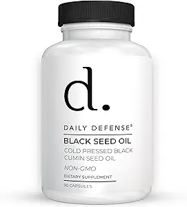 Cold Pressed Black Seed Oil Capsules - 90 Count - Nigella Sativa Saç, Skin & Geliştirilmiş Immunity - Vegan, Gluten-Free, Non-GMO Black Cumin Tohumları Petrol