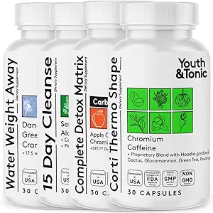 Youth & Tonic CortiThermo Σχήμα Detox Cleanse Kick Off Διαχείριση βάρους - 120 χάπια