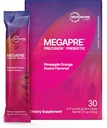 Microbiome Labs MegaPre Prebiotic Fiber Powder for Women, Men & Kids - Pre-Dosed Prebiotic Fiber Supplement Powder with Clinically Tested Oligoσακχαρίτες - Ανανάς Orange Guava (30 πακέτα ποτών)