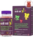 LYL Krill Oil Kid Gummy Bears with Vitamin D 3, Βιταμίνη Ε και Βιταμίνη Α - φωσφολιπίδια-Bound Omega 3 για υγιή ανάπτυξη και ανάπτυξη - Gummy Bears with Orange, Apple & Raspberries Taste (Pack of 30)