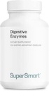 Supersmart - Digestive Enzymes (High Potency) - 15in-1 Multi Enzymes Supplement - Lipase, Bromelain, Amylase, Lactase, Pro, Invertase | Non-GMO & Capsules