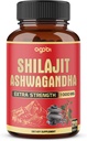 agobi 210 Capsules - 400 mg Organik Ashwagandha Root ile 600 mg Shilajit Supplement - Shilajit Pure Himalaya Organik Enerji Üretimi için, Immune System Brain Health, Focus & Concentration