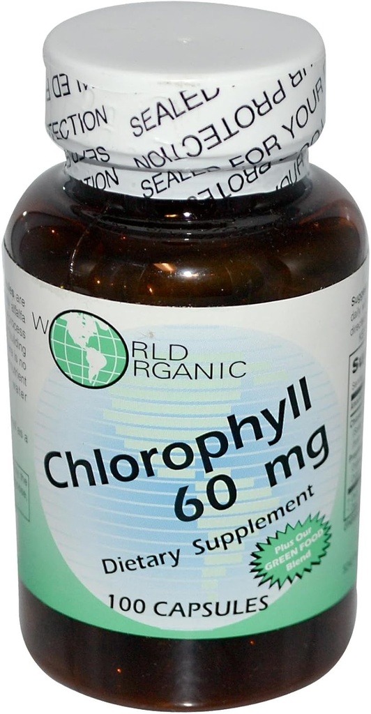 World Organic Mega Chlorophyl, 100 mg, Καψάκια, 60 καψάκια