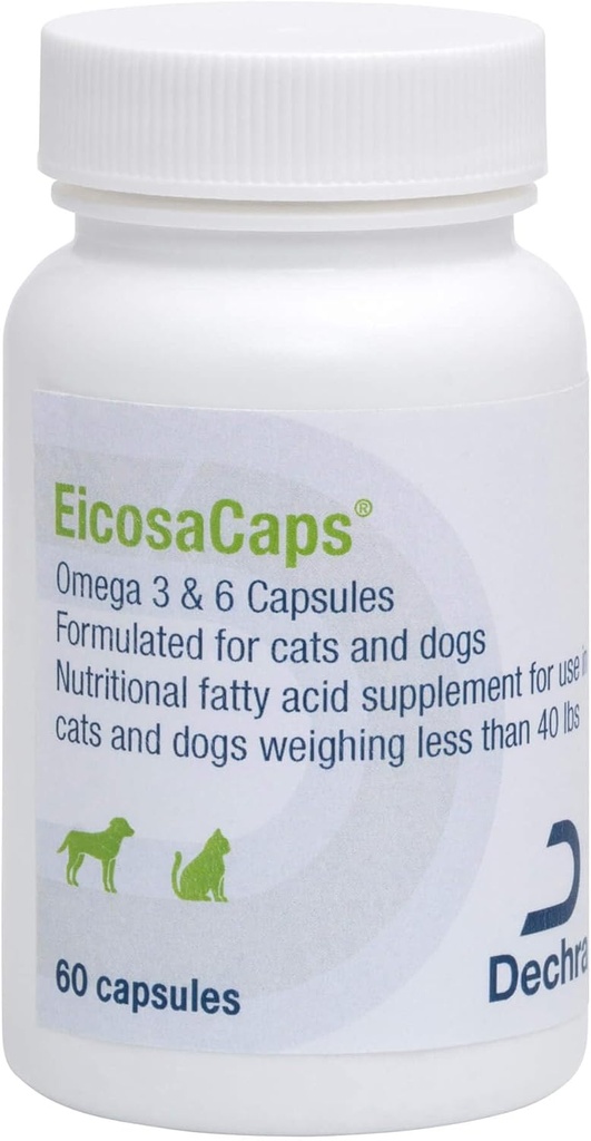 EicosaCaps® Omega 3 & 6 Κάψουλες για σκύλους και γάτες, 120 ct