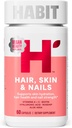 Habit Saç, Skin & Nails Supplement (60 Capsules) - Yeni Bak, Skin Hydration, Hair & Nail Strength, Biotin 2000mcg, A & C, Hyaluronic Acid, Rosehip, Vegan, Non-GMO (1 Pack)