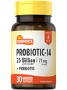 Sundance Probiyotik-14 | 25 Milyar Kültür | 30 Capsules | Prebiyotiks | Vegetarian, Non-GMO ve Gluten Free Supplement Supplement