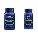 Life Extension Two-Per-Day Multivitamin, Vitamins B, C, D, çinko, 25 Vitaminler, Mineraller ve ekstralar, 120 Capsules Sche with N-Acetyl-L-Cysteine (NAC) 600 mg, 60 Capsules