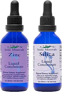 Eidon Ionic Minerals Sıvı Silica & Çinko Drops, 2 Fl Oz, Immune Health, Skin Care, All-Doğal Malzemeler, Yapay Renkler veya Preservatifler