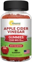 aSquared Nutrition Apple Cider Vinegar Gummies - 1500mg Per Serving - with The Mother - 90 ACV Gummies w/Vitamin B6 & B12, Folic Acid - Vegan Gummy Supplement Alternative to Capsules Pills & Drink