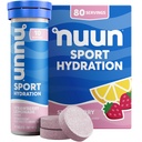 Nuun Sport Ηλεκτρολυτικά Δισκία με Μαγνήσιο, Ασβέστιο, Κάλιο, Χλωριούχο & Νάτριο, Χωρίς Γλουτένη & Vegan, Λεμονάδα Φράουλα, 8 Συσκευασία (80 Σερβιέτες Σύνολο)
