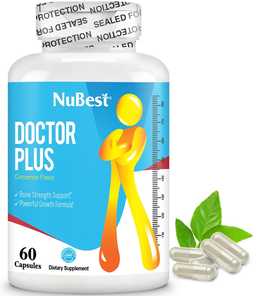 NuBest Doctor Plus με ασβέστιο, βιταμίνη D3, βιταμίνη K2 (MK7), κάψουλες μαγνησίου για δύναμη των οστών, υγιή οστά, ανοσία, ασβέστιο Max απορρόφηση για την ηλικία 10+ 