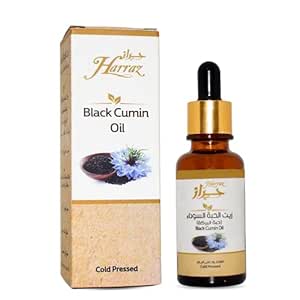 Harraz Black Cumin Oil With Dropper Albaraka Nigella Cold Pressed Mısırlılar Pure Natural Raw Herbal Herbs Vegan Shifa Sunnah Halal (1 Pack = 1 oz / 30 ml)   السوداء السوداء السوداء  ml  ml  ml  ml  ml  ml  ml  ml  ml  ml