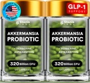 Akkermansia Muciniphila Probiyotiks 320 Milyar CFU / GLP-1 Probiyotik ve Prebiyotik | Akkermansia Probiyotikler için bağırsak sağlığı | Inulin Prebiyotik Fiber Capsules Astaxanthin & Berberine & Chromium 240 sayı sayısı