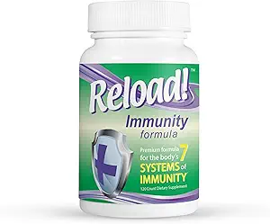 Reload! Immunity Antioxy, Echinacea, Vitaminler A, C, D, çinko, Selenium, Ginkgo, Aloe, Probiyotik/Prebiyotik, Fenugreek Capsule 120ct, 30 Day Supply