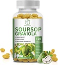 Soursop Graviola Capsules with Kelp, for Cell Rejenerasyon, Discovers Immunity, Digestive Support, Antioksi Properties, Gluten Free, Non GMO, Vegan, 120 Counts