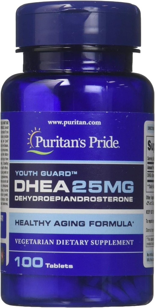 Puritan'ın Gurur DHEA 25 mg Tabletleri, 100 Kont
