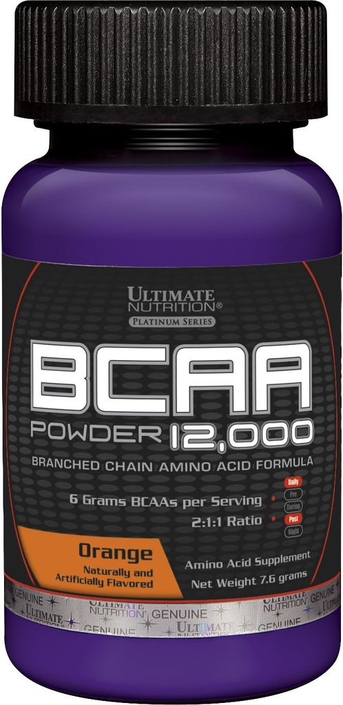Ultimate Nutrition Flavored BCAA2.000 mg Branched ChainEnergy Acid Supplement Toz, Orange, Single