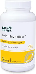 Klaire Labs SFI Health Joint Revitalizer - Patentli Hydrolyzed Collagen Peptide Formula Chondroitin, MSM & Hyaluronic Asit, Hipoallergenic Connective Tissue Support (120 Capsules)