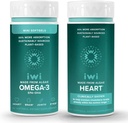 Iwi Omega-3 Minis & Heart Omega-3 Sche, 30 Hizmet, Vegan Plant-Based Algae Omega 3, Krill & Fish Oil Alternative, No Fishy Aftertaste
