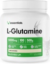 Bucked Up L-Glutamine 500g Powder, Gluten-Free, Non-GMO, Unflavored (100 Servings)