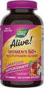 Doğanın Yolu Alive! Kadınlar 50+ Günlük Gummy Multivitamins, Women's Supplements, Supports Health Heart, Brain & Bones,* B-Vitamins, karma Berry Flavored, 150 Gummies (Pazarlama)