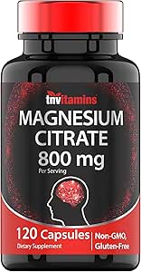 TNVitamins Magnezyum Citrate 800 MG - 120 Capsules | Two Moon Supply! | Pure Citrate Toz Capsules | Citrato De Magnesio | Non-GMO | ABD'de Üretilen!