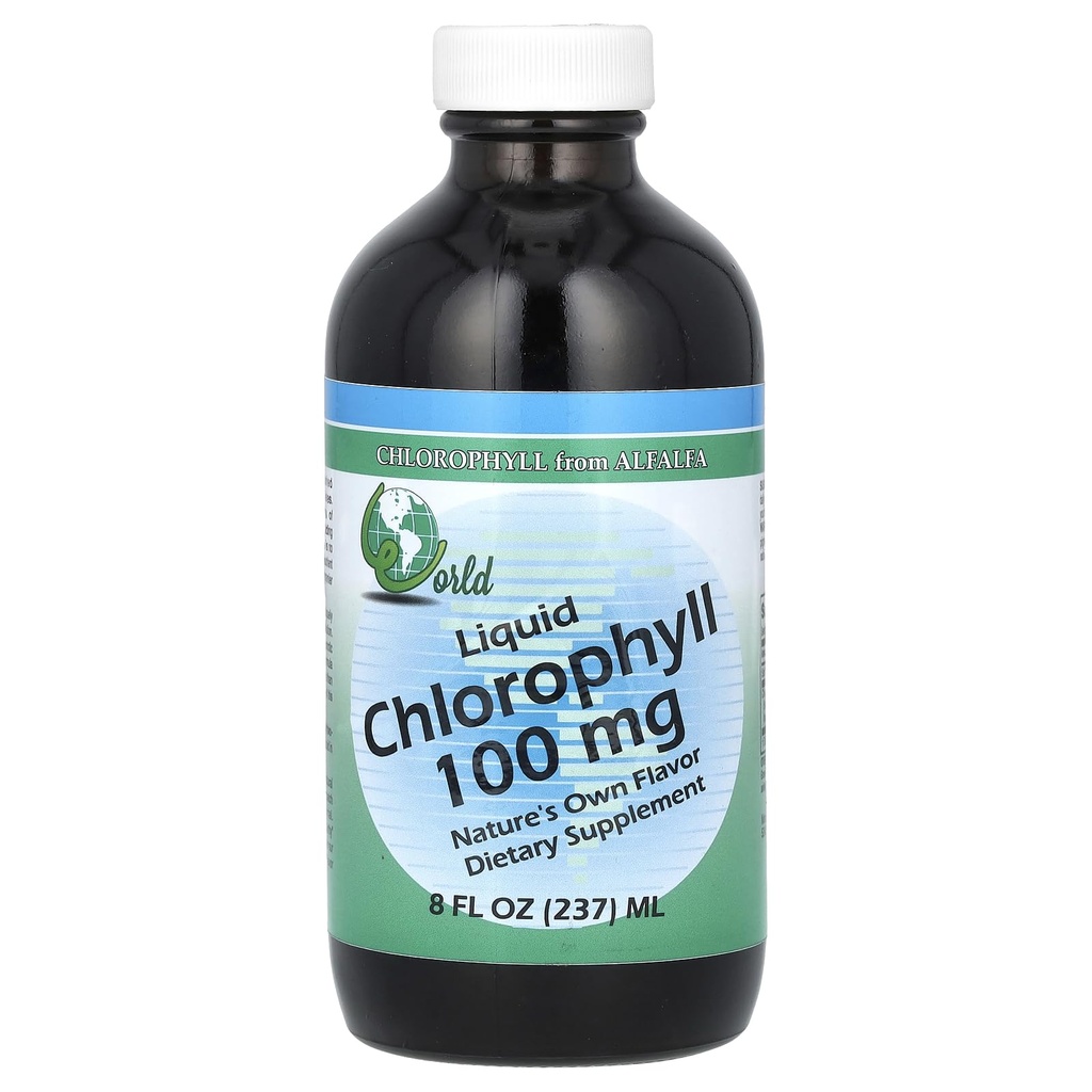 World Organic - Chlorophyll Liquid 100 mg, 8 oz sıvı