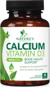 Kalsiyum Supplement 1200 mg - En İyi Apsiyon için D3 Vitamini - Immune Health, Bones & Teeth - Nature'selli Carbonate + 1600 IU of D3 - ABD'de Kadınlar ve Erkekler için Şişelenmiş - 60 Tablet