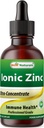 Best Naturals Ιωνικός Υγρός Ψευδάργυρος - Ανοσοποιητική Υποστήριξη - Υψηλή βιοδιαθεσιμότητα - Γυάλινα Μπουκάλια 2 OZ (60ml)