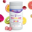 Magnezyum Citrate Gummies - Sugar-Free, Vegan and Non-GMO for Better Sleep and Relaxation - No Sugar Alkol - Magnezyum Supplement for Yetişkinler, Gençler ve Çocuklar - Tropikal Meyve - 240 Chews
