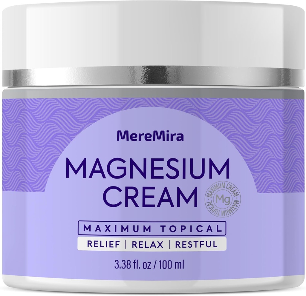Uyku ve Muscle Relief için Magnezyum Cream: Topical Night Calming & Deep Relaxation Lotion - Restless Cramps Leg & Ortak Bakım Lotion - Lavender 3.38 Fl. Oz.