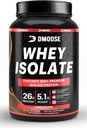 DMoose Whey Isolate Protein Toz I 26 g Protein I 5.1g BCAAS I Gluten Free I Helps maintain Muscle Mass & Decrease Recovery Time I Chocolate & Vanilla I 30 Servisler