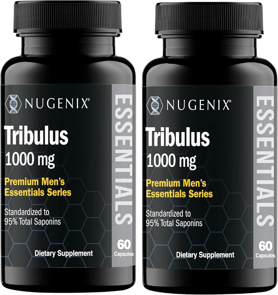 Nugenix Essentials Trib Terulusris for Men Extract -% 95 Total Saponins, 1000 mg High Potency, Ekstra Kuvvet, 120