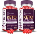 Justified Laboratories (2 Pack Proton proteini Keto ACV Gummies Advanced Formula 1000MG Proton Boost, Pomegranate Beet Juice B12 Vegan Non GMO 120 Gummys
