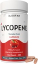 Domates Toz Kapsülleri 500 mg - 180 Kont (Lycopene) Sağlık ve Sağlık Desteği için Doğal Carotenoid Tamam | Gluten Free & Non-GMO, Plant Based Free & Non-GMO, Plant Based