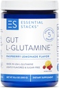 Essential Stacks Gut L-Glutamine Toz - ABD'de özel olarak yapılır - Gut Health için Saf L Glutamine Tozu (50 Hizmetler, Raspberry Lemonade)